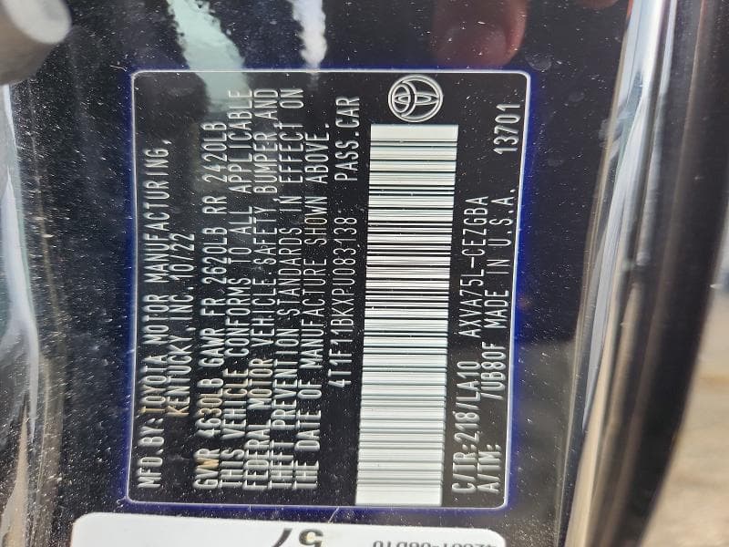 2023 TOYOTA CAMRY XLE 12