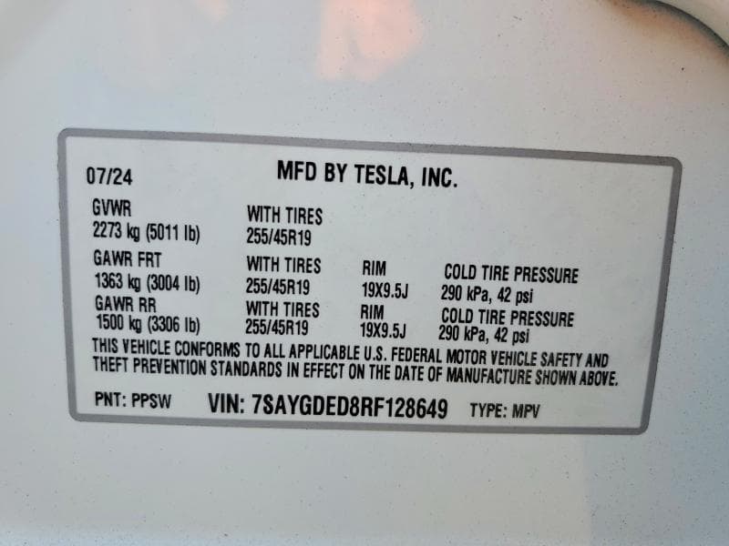 2024 TESLA MODEL Y 14