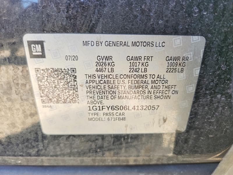 2020 CHEVROLET BOLT EV LT 12