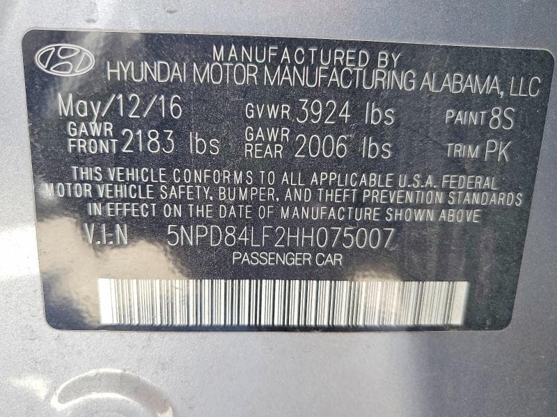 2017 HYUNDAI ELANTRA SE 12