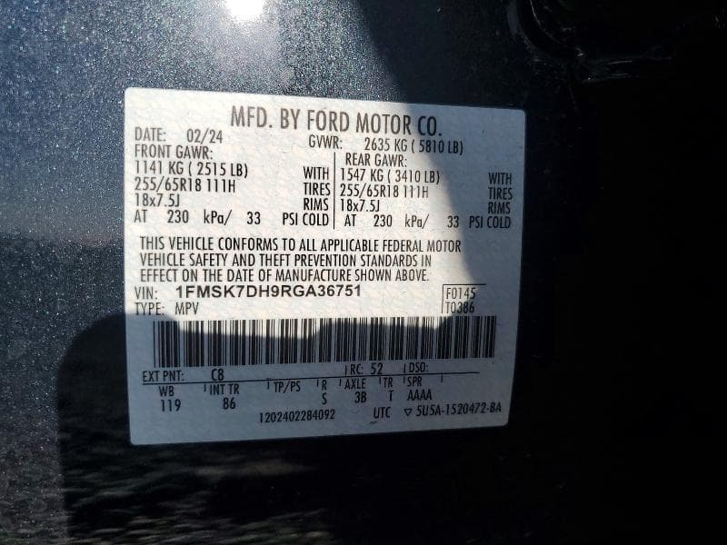 2024 FORD EXPLORER XLT 13