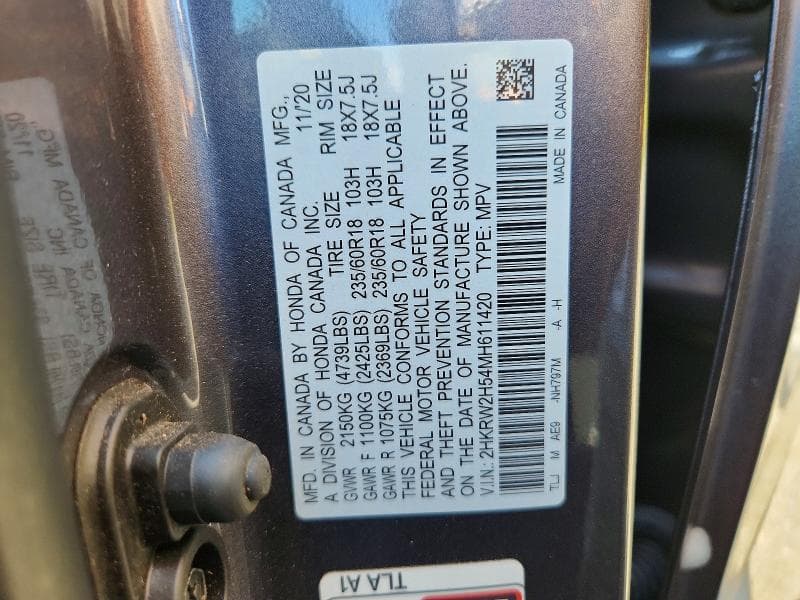 2021 HONDA CR-V EX 13