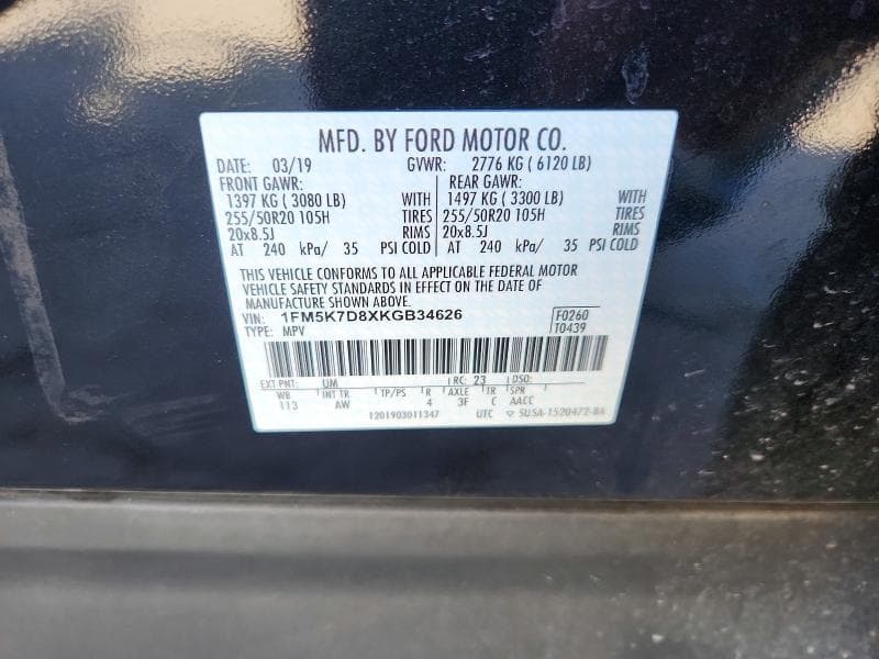 2019 FORD EXPLORER XLT 14