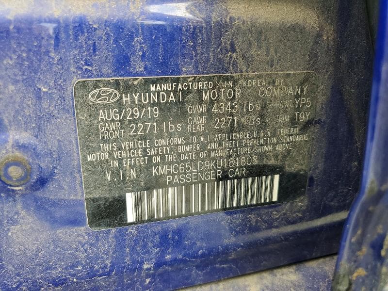 2019 HYUNDAI IONIQ PLUG-IN HYBRID BASE 12