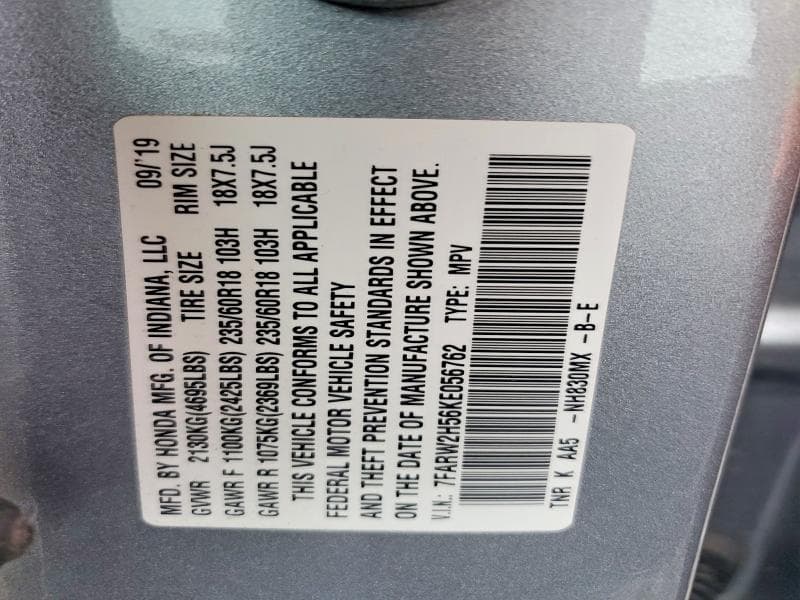 2019 HONDA CR-V EX 13