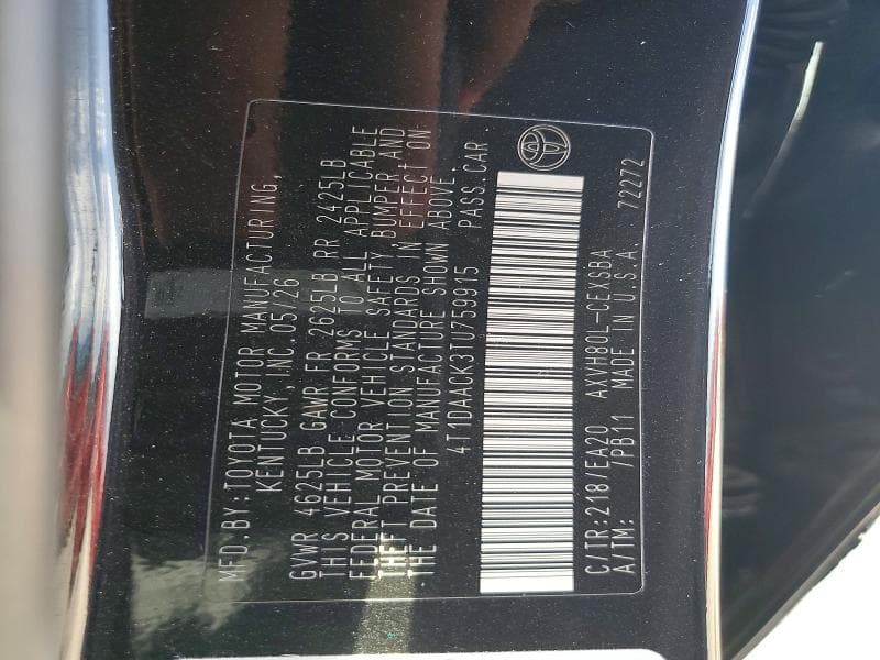 2026 TOYOTA CAMRY SE 13