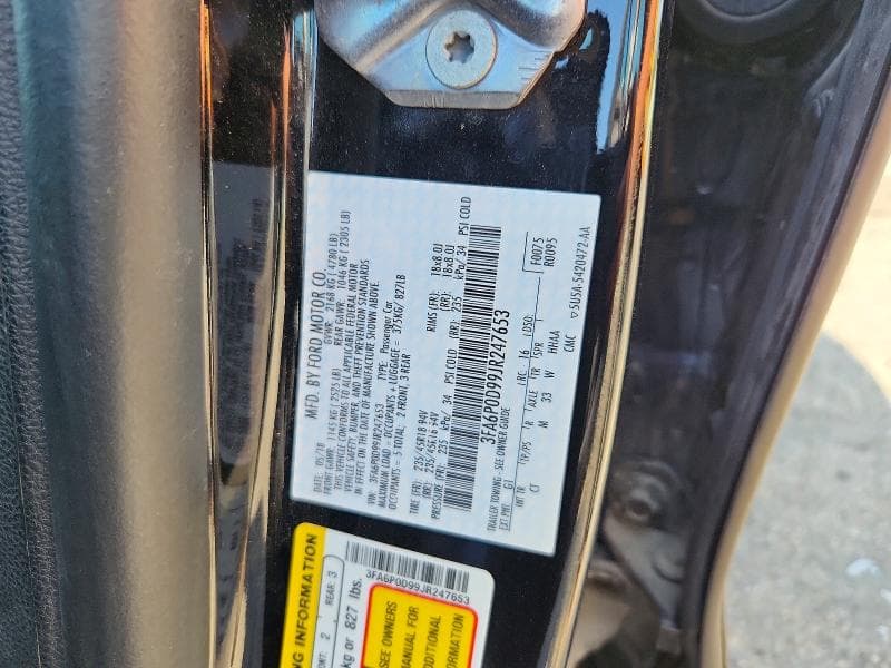 2018 FORD FUSION TITANIUM/PLATINUM 12