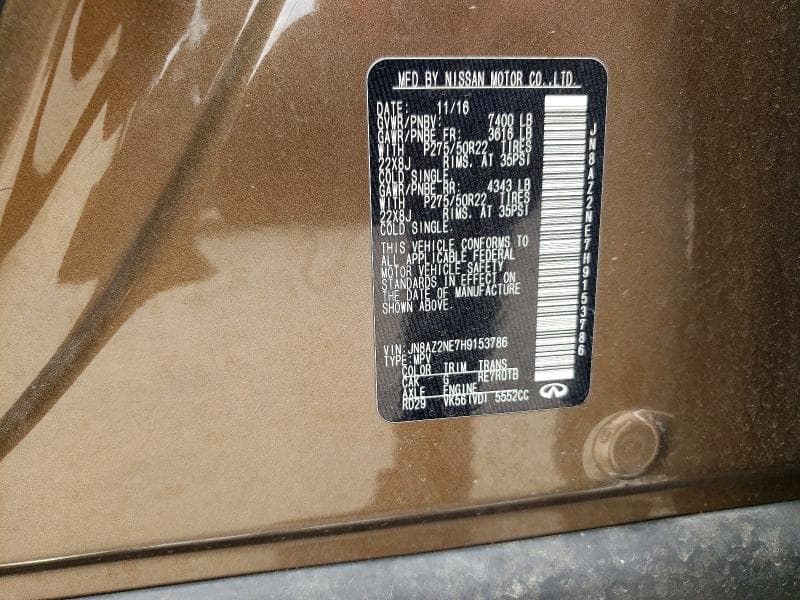 2017 INFINITI QX80 LIMITED 13