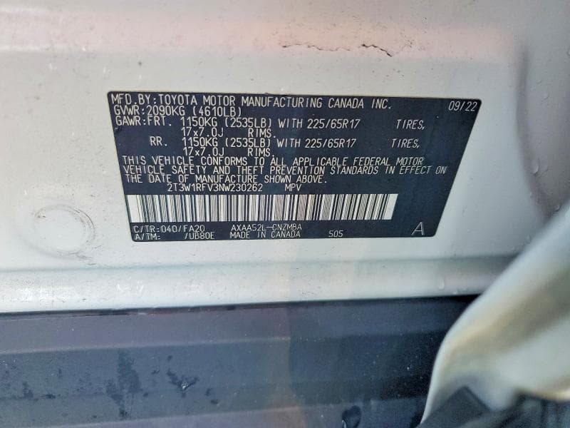 2022 TOYOTA RAV4 XLE 13