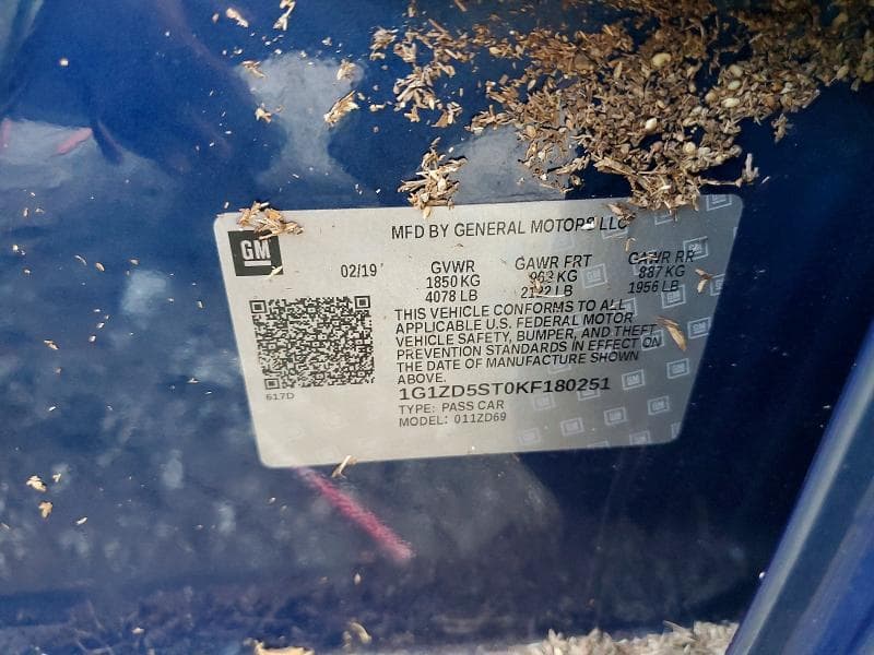 2019 CHEVROLET MALIBU LT 12