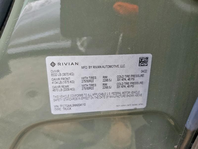 2022 RIVIAN R1T LAUNCH EDITION 12