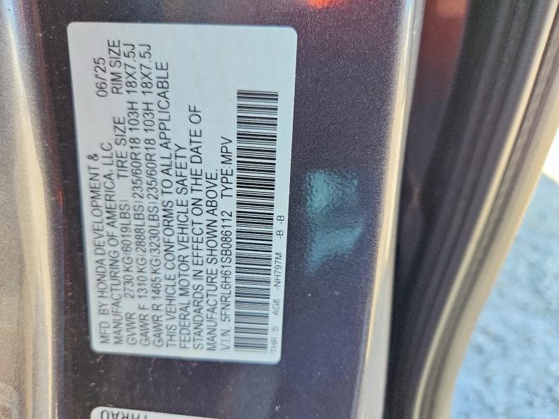 2025 HONDA ODYSSEY EXL 13