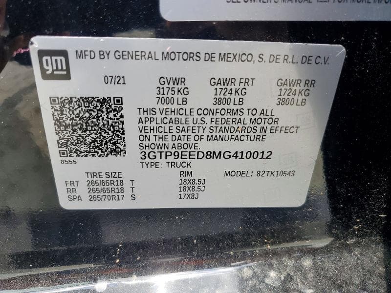 2021 GMC SIERRA K1500 AT4 12