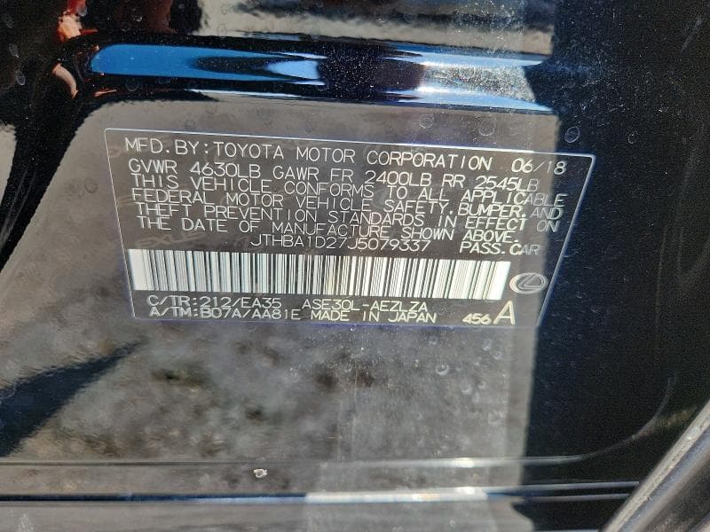 2018 LEXUS IS 300 12