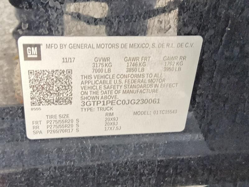 2018 GMC SIERRA C1500 DENALI 12