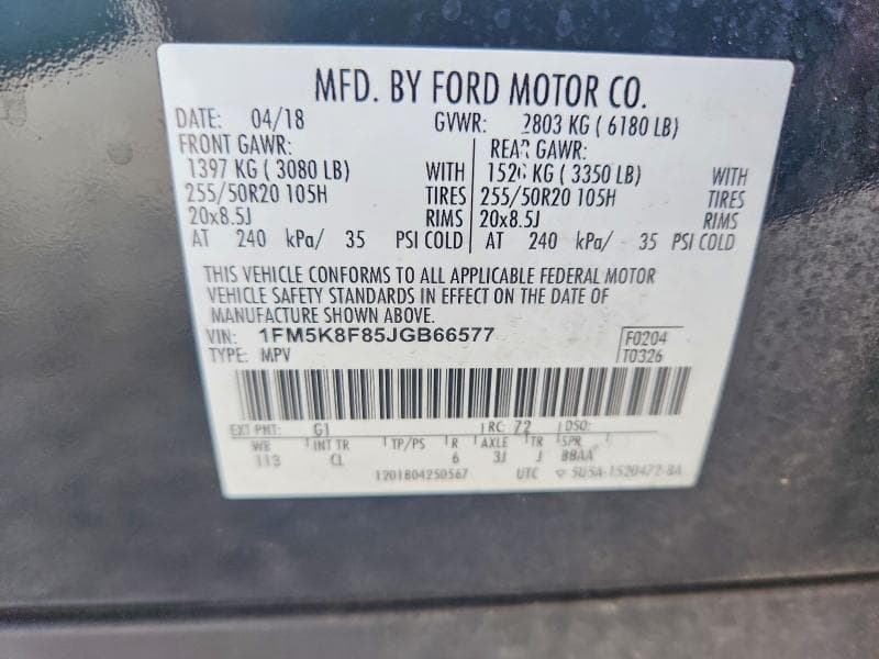 2018 FORD EXPLORER LIMITED 14