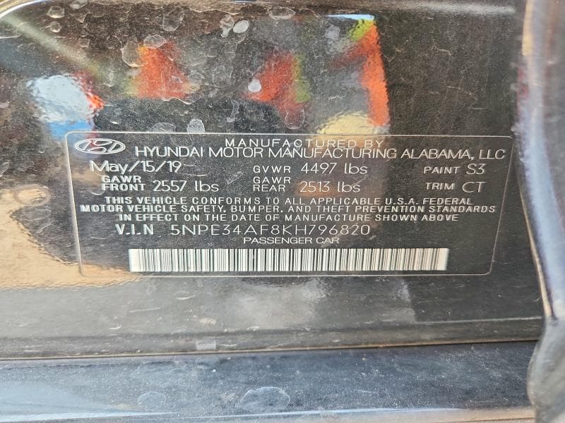 2019 HYUNDAI SONATA SPORT 12