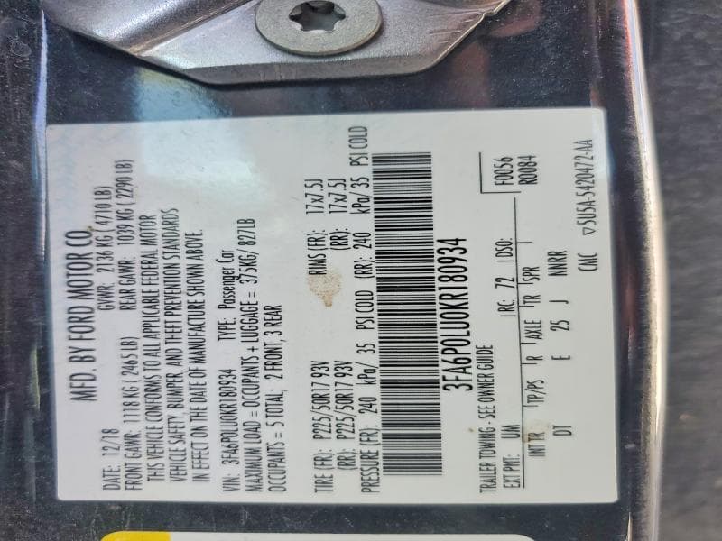 2019 FORD FUSION SE 12