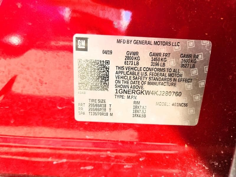 2019 CHEVROLET TRAVERSE LT 13