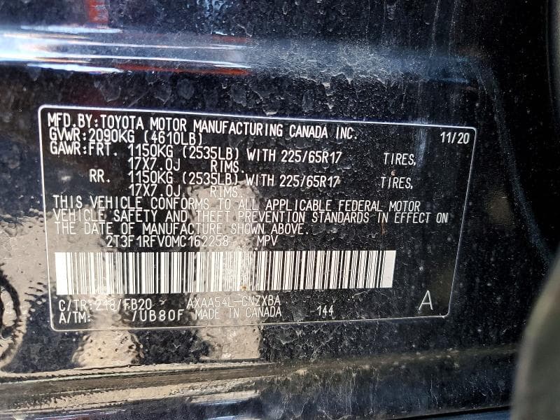 2021 TOYOTA RAV4 LE 13