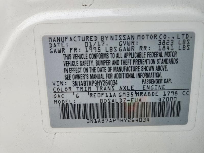 2017 NISSAN SENTRA SV 12