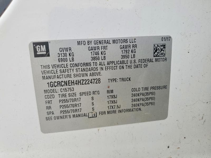 2017 CHEVROLET SILVERADO C1500 12