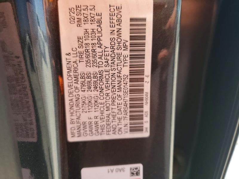 2025 HONDA CR-V EXL 14