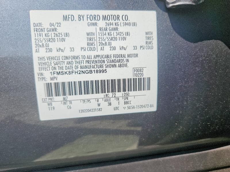 2022 FORD EXPLORER LIMITED 14