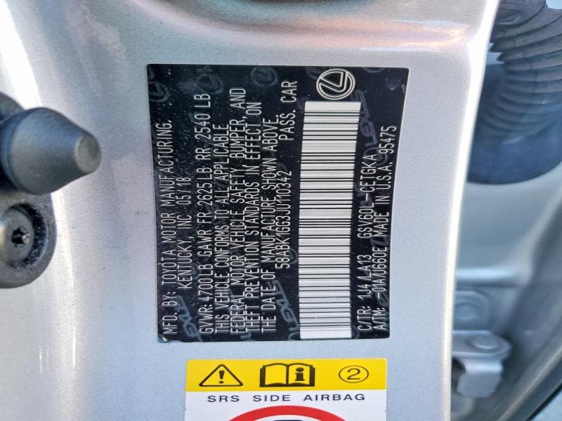 2018 LEXUS ES 350 13