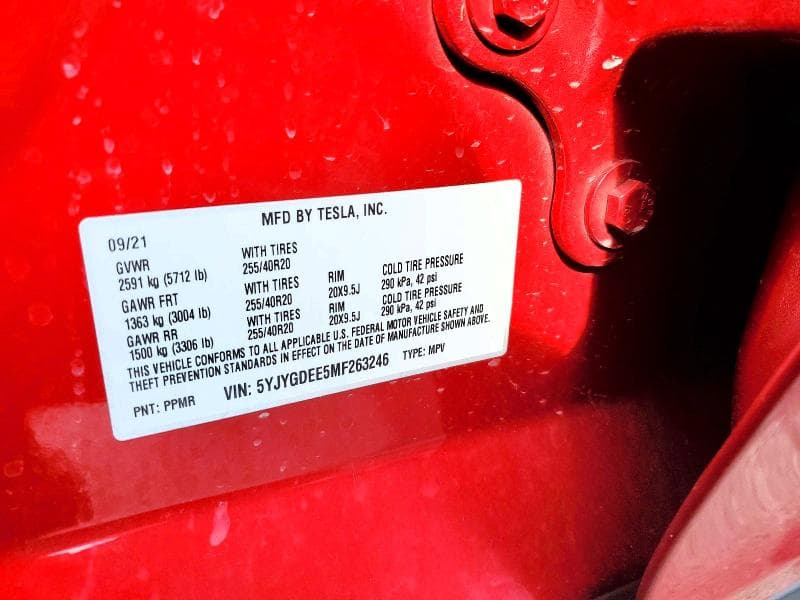 2021 TESLA MODEL Y 12