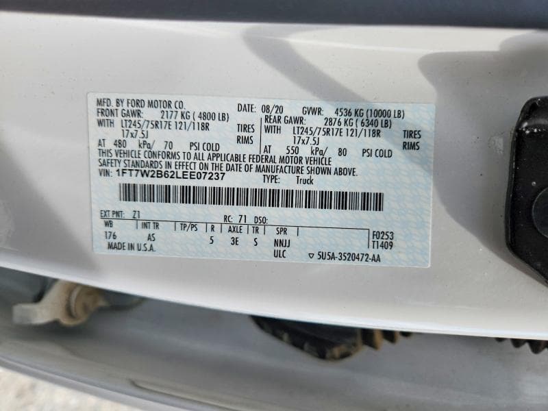 2020 FORD F250 SUPER DUTY 12