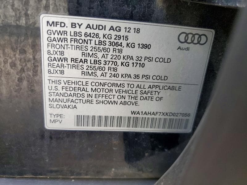 2019 AUDI Q7 PREMIUM 12