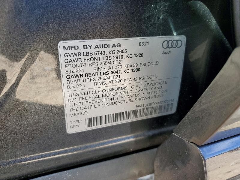 2021 AUDI SQ5 SPORTBACK PRESTIGE 13