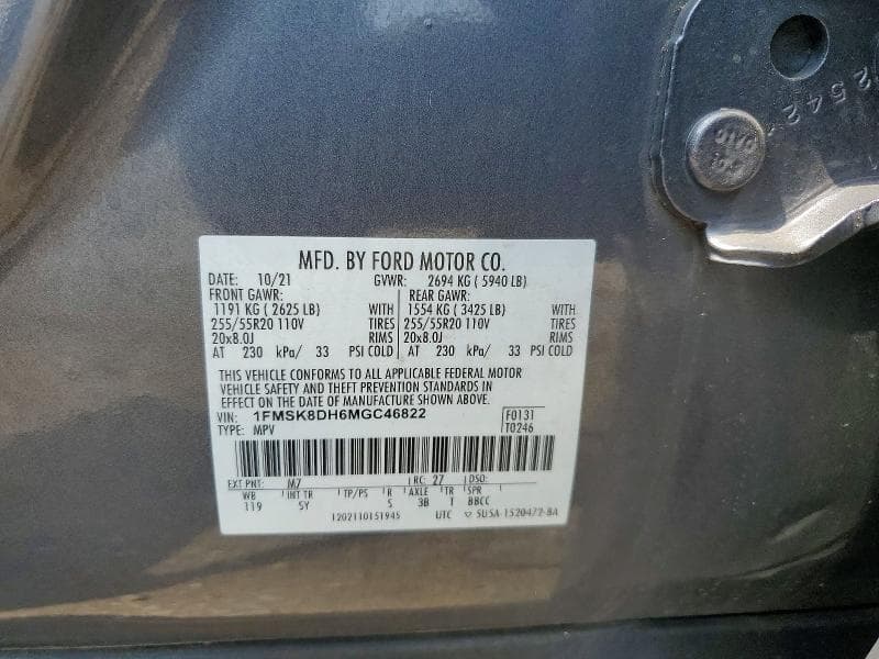 2021 FORD EXPLORER XLT 12
