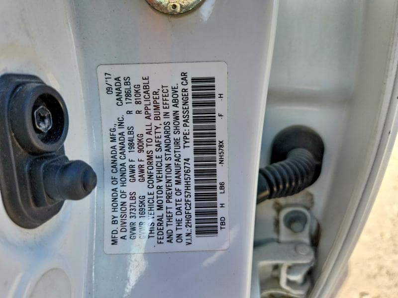 2017 HONDA CIVIC LX 12