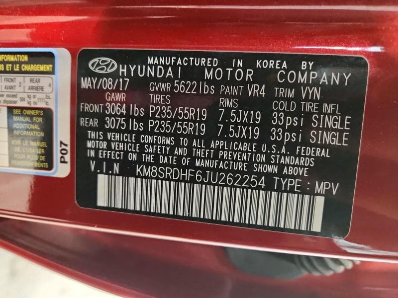 2018 HYUNDAI SANTA FE LIMITED ULTIMATE 13