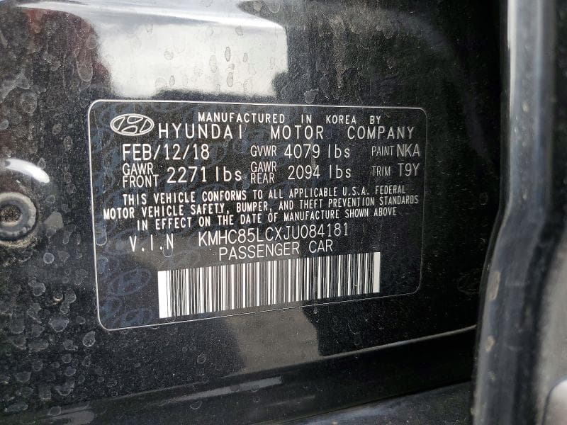 2018 HYUNDAI IONIQ LIMITED 13