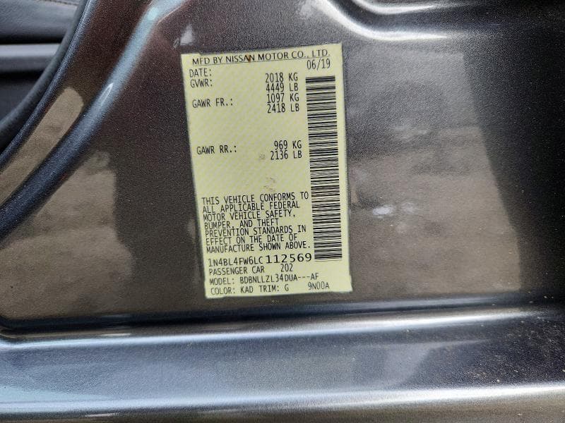 2020 NISSAN ALTIMA PLATINUM 13