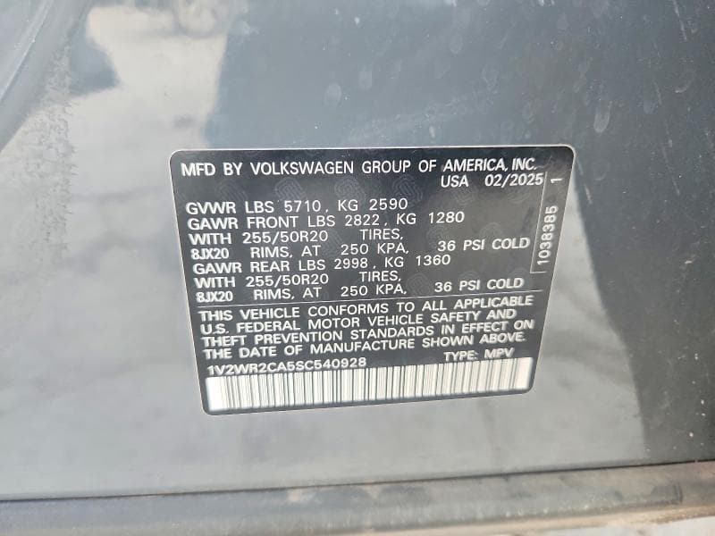 2025 VOLKSWAGEN ATLAS SE 13
