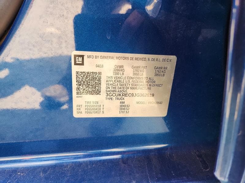 2018 CHEVROLET SILVERADO K1500 LT 12