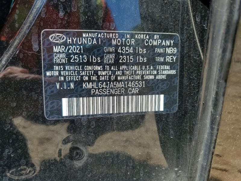 2021 HYUNDAI SONATA SEL 12