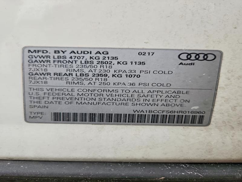 2017 AUDI Q3 PREMIUM 13