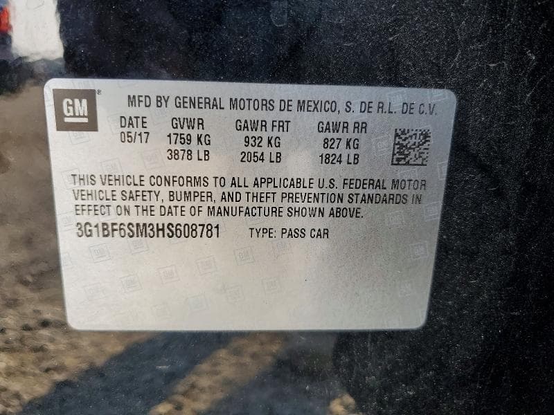 2017 CHEVROLET CRUZE PREMIER 14
