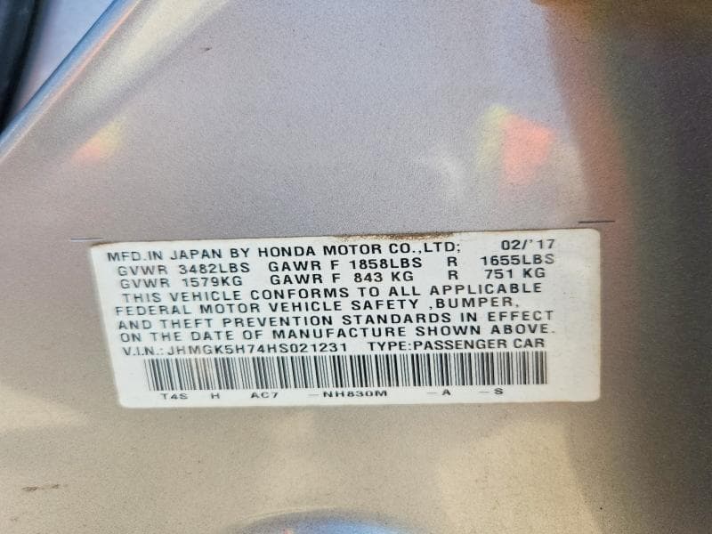 2017 HONDA FIT EX 12