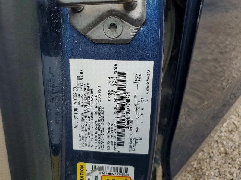 2019 FORD FUSION SE 12