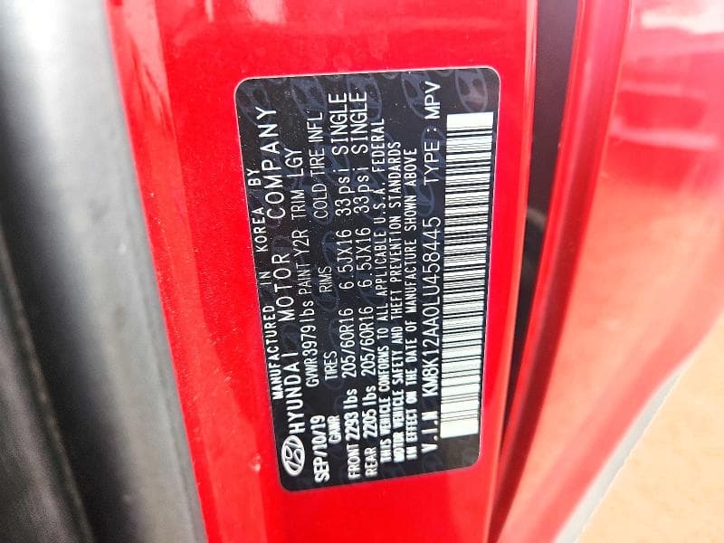 2020 HYUNDAI KONA SE 12