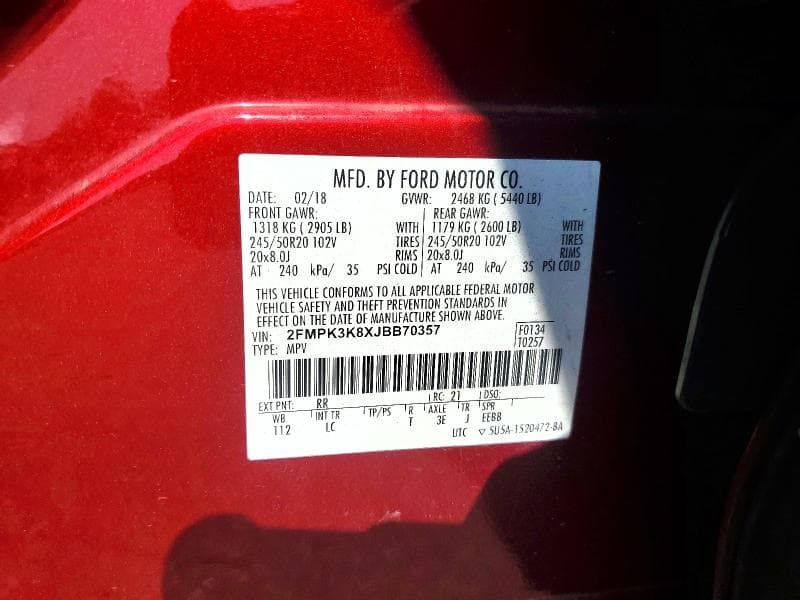 2018 FORD EDGE TITANIUM 13