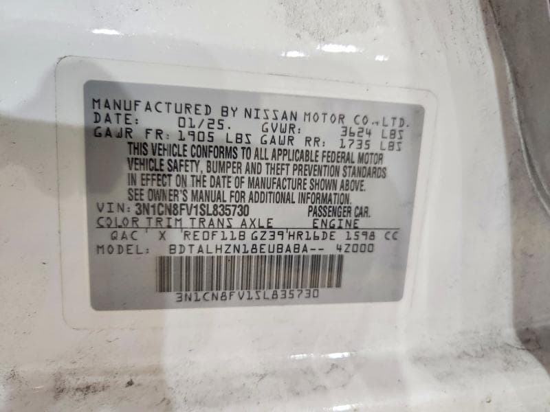 2025 NISSAN VERSA SR 13