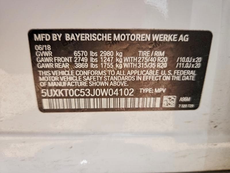 2018 BMW X5 XDR40E 12