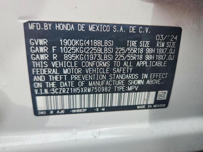 2024 HONDA HR-V SPORT 13